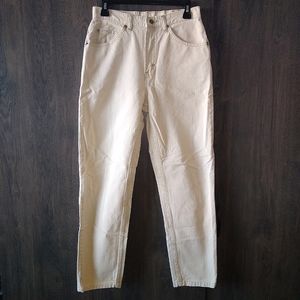 Riders khaki high rise tapered leg jean